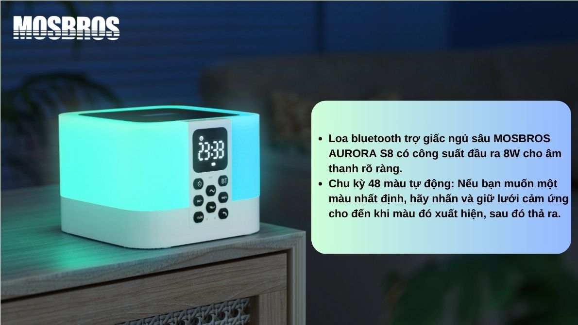 Loa bluetooth trợ giấc ngủ sâu MOSBROS AURA S8